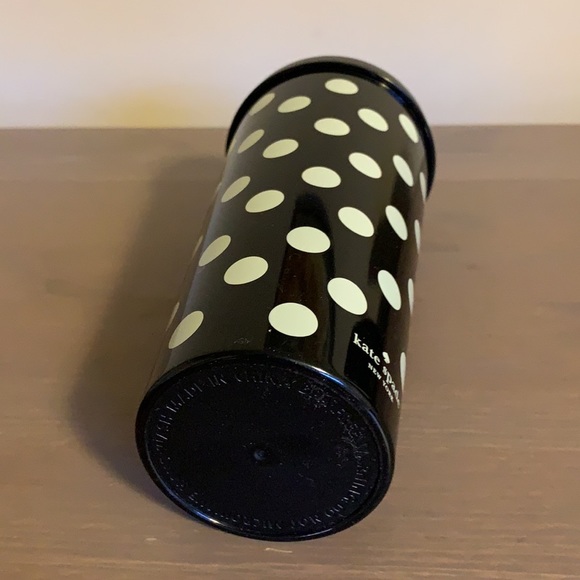 Kate Spade Black & Cream Polka Dot Plastic To-Go Cup - Picture 5 of 8